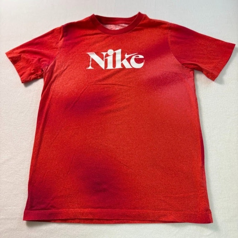 Nike Boys Size‎ XL Tee Shirt Red Airbrush Short Sleeve Cotton
